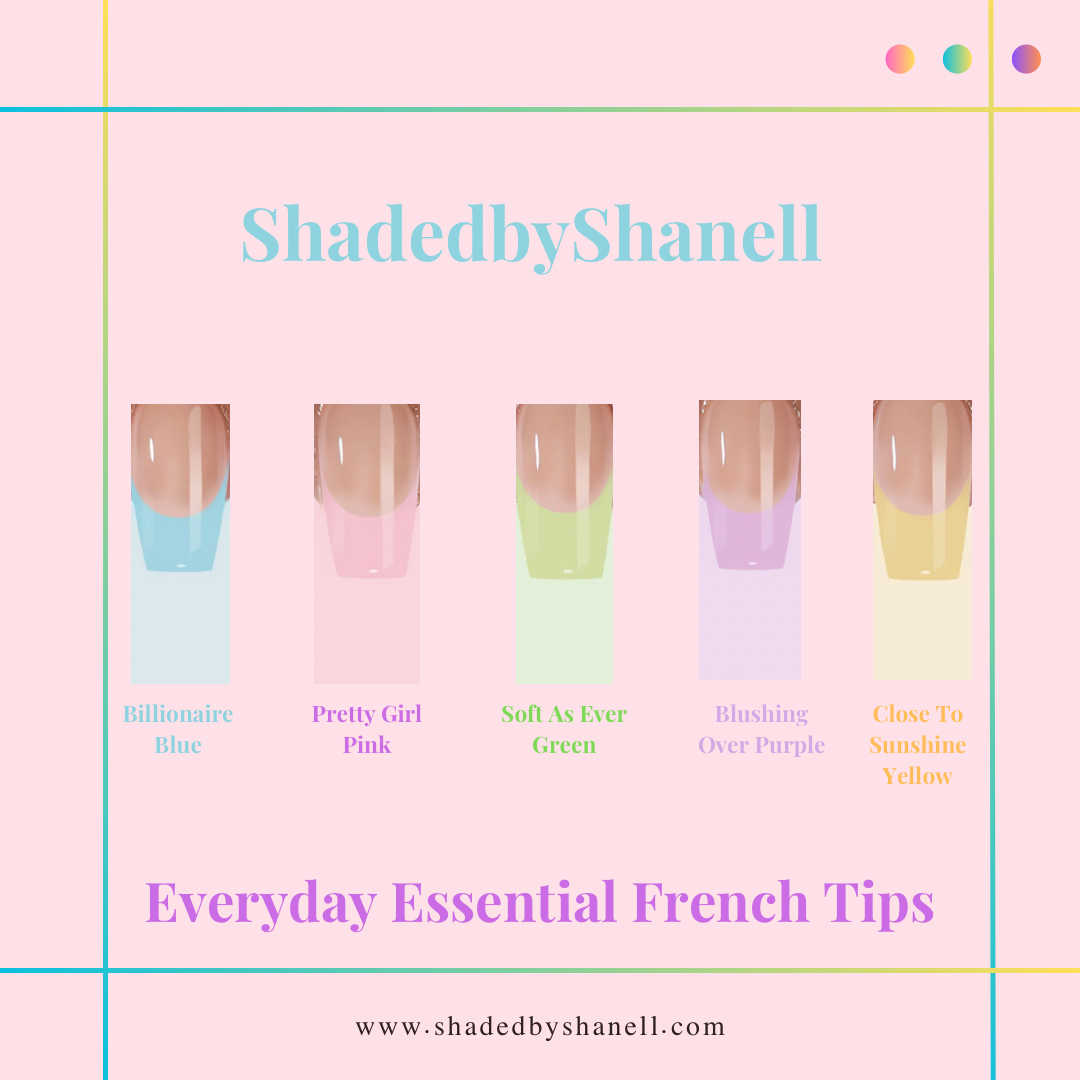 5 SET BUNDLE DEAL: ShadedbyShanell Essential French Tips | NUDE FILL | 150 NAILS | Short Ballerina ShadedbyShanell