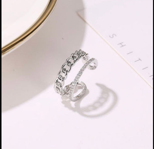 Cuban Chain Link Ring | Silver ShadedbyShanell