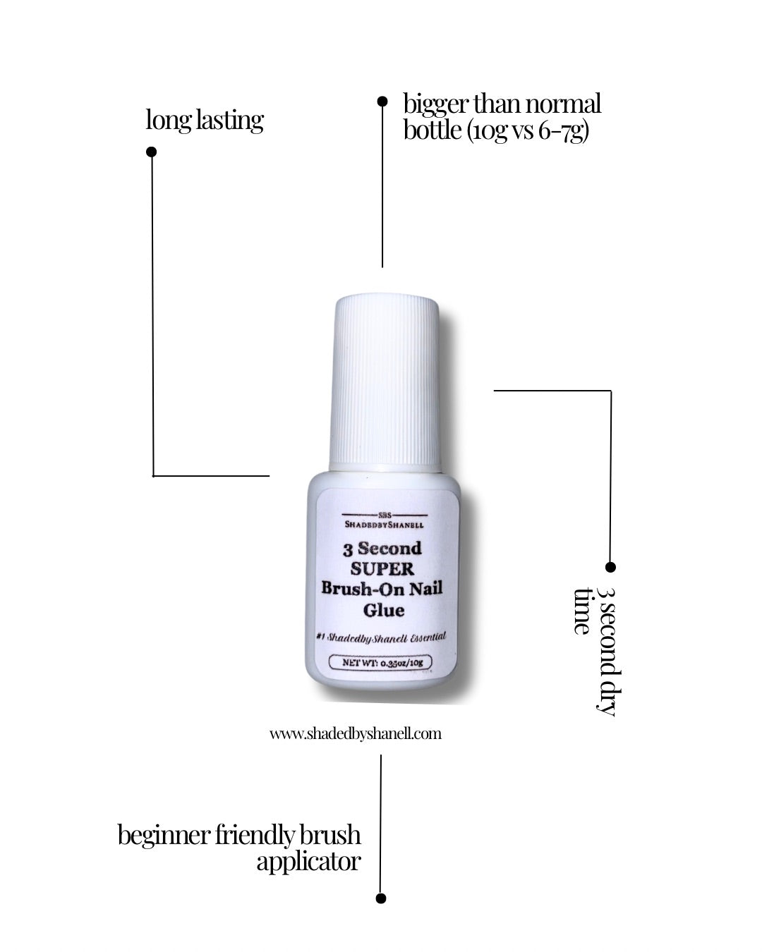 SBS 3 Second SUPER Brush-On Nail Glue