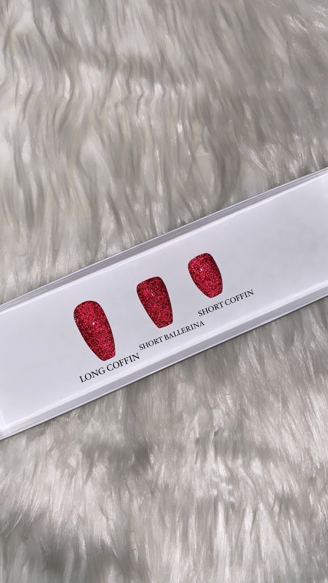 The Rich Auntie | Shimmering Red | Reflective Glitter - Premium Press-On Nails from ShadedbyShanell - Just $29! Shop now at ShadedbyShanell