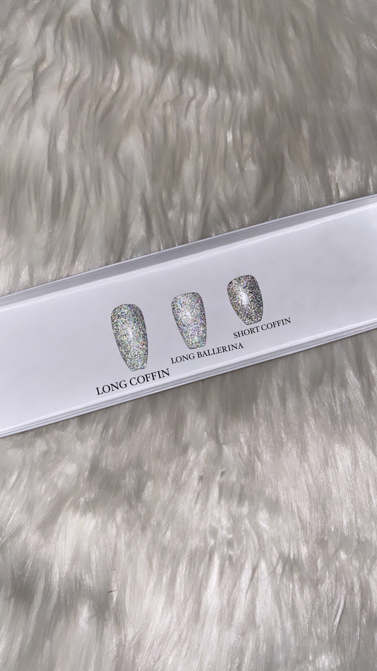 The Rich Auntie | Shimmering Silver | Reflective Glitter - Premium Press-On Nails from ShadedbyShanell - Just $29! Shop now at ShadedbyShanell