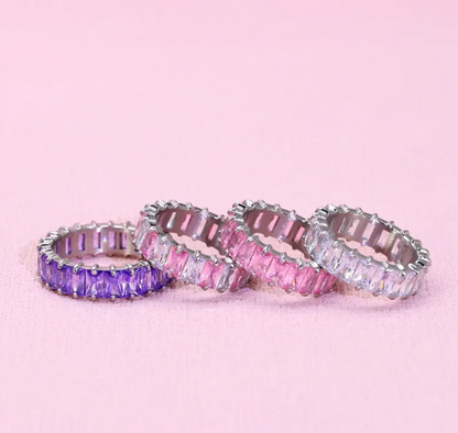 Keep It Cute Baguette Ring | Pink & Silver ShadedbyShanell