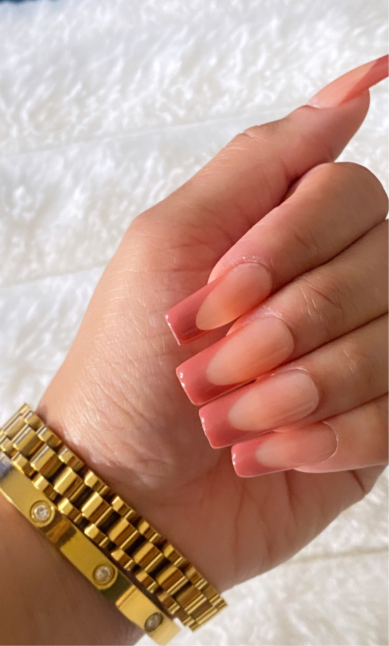 ShadedbyShanell Essential French Tips | SHEER NUDE FULL | 30 NAILS PRESS-ON SET | Long Square | Nude Collection ShadedbyShanell