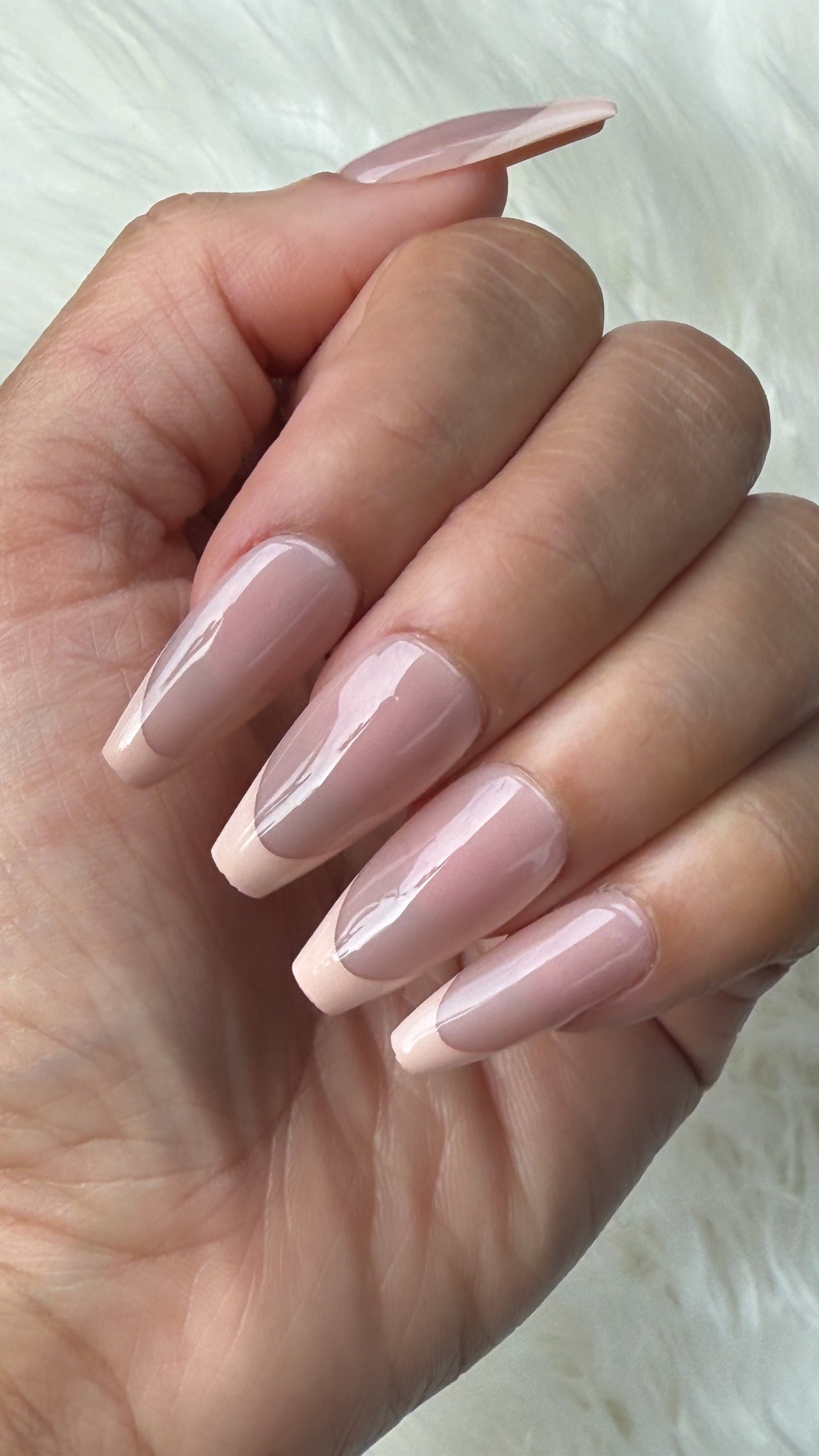 ShadedbyShanell Essential French Tips | SHEER NUDE FULL | 30 NAILS PRESS-ON SET | Medium Ballerina | Nude Collection ShadedbyShanell