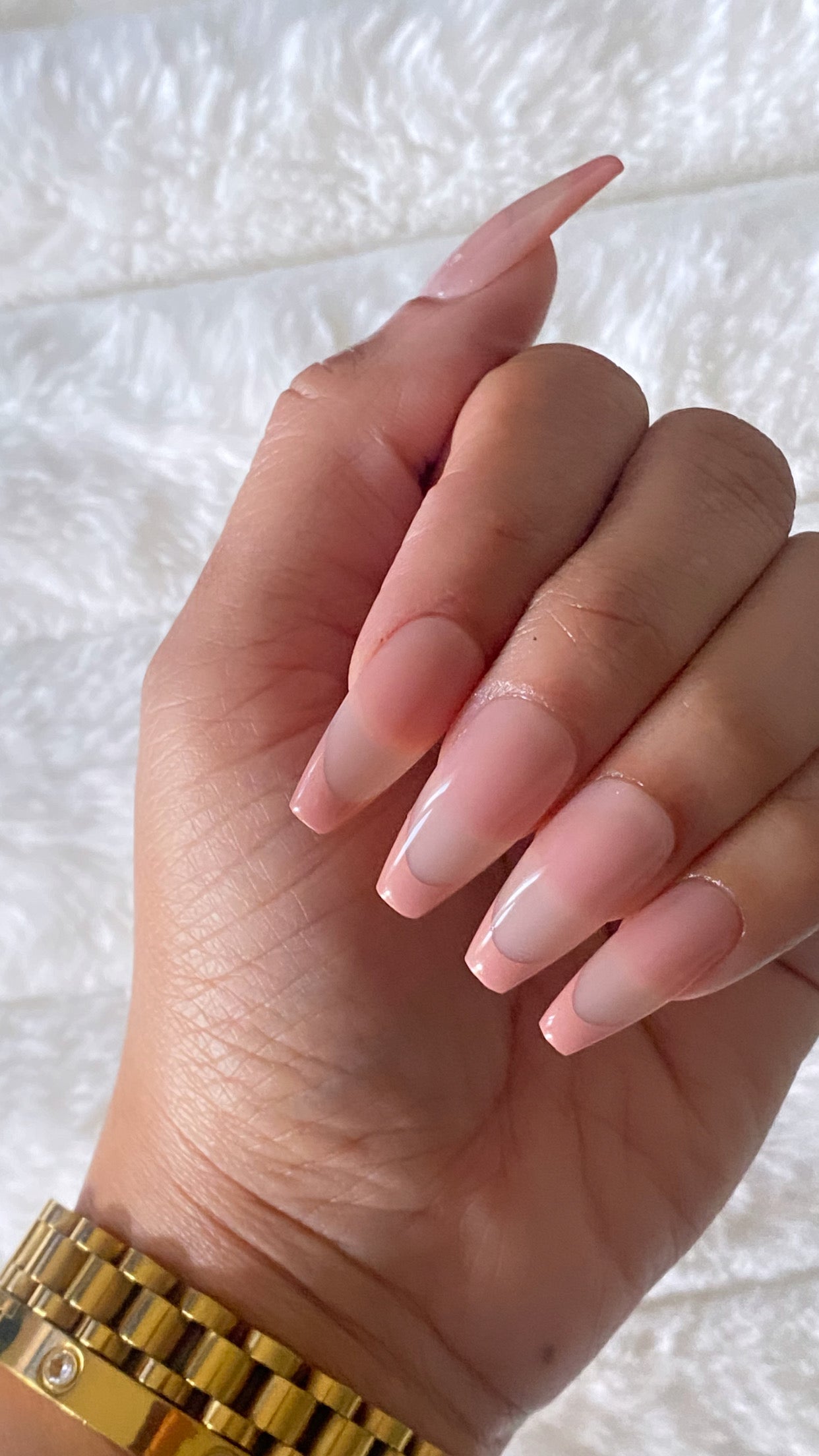 ShadedbyShanell Essential French Tips | SHEER NUDE FULL | 30 NAILS PRESS-ON SET | Medium Ballerina | Nude Collection ShadedbyShanell