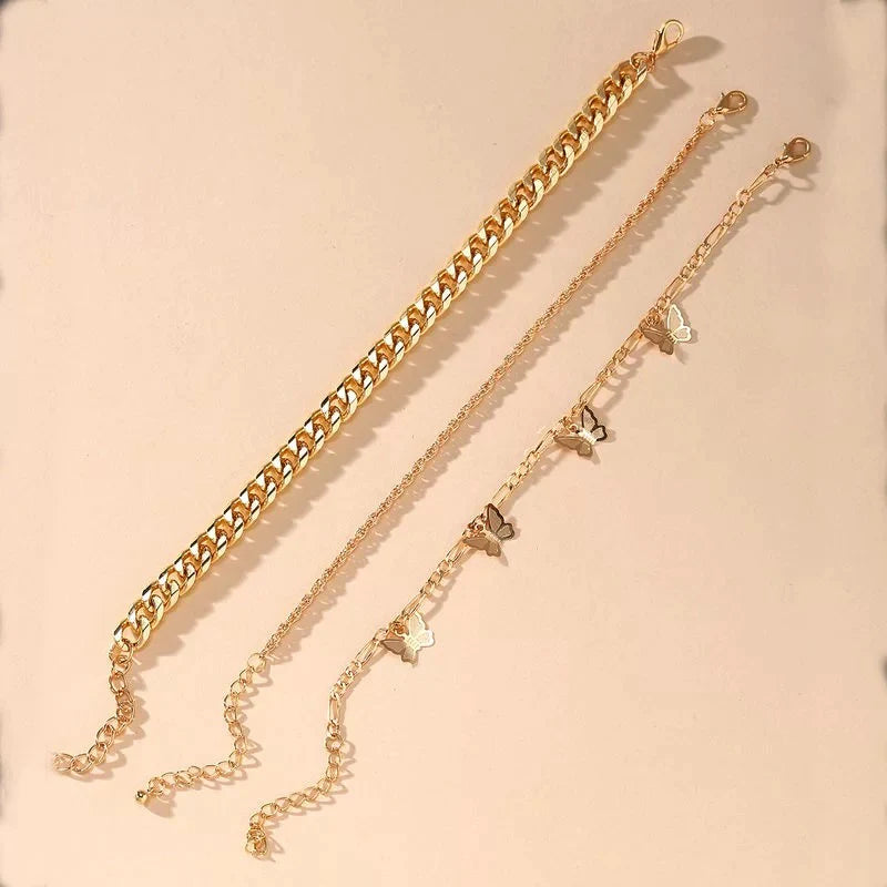 That Girl 3 Piece Anklet Set | Gold ShadedbyShanell