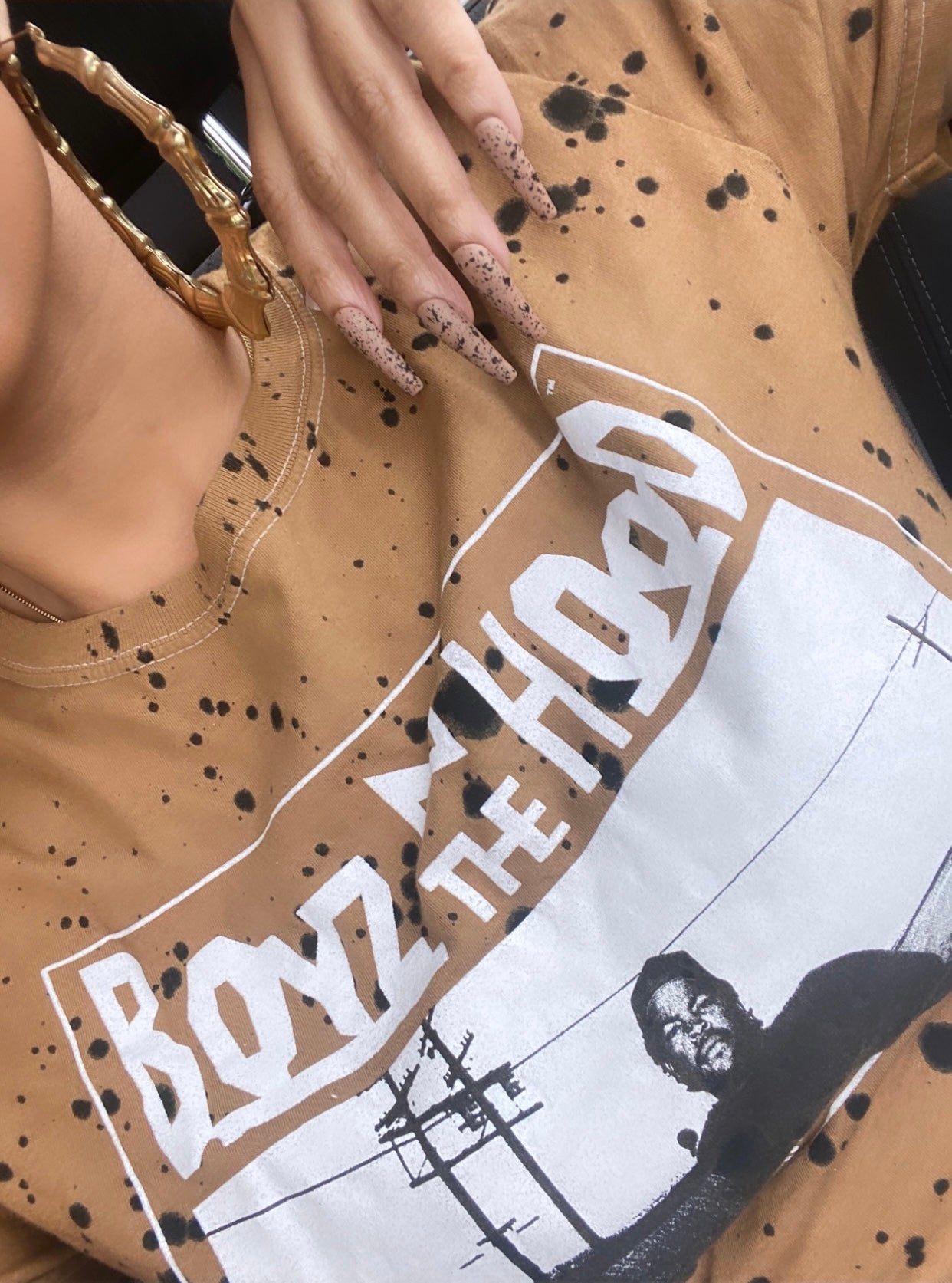 Fall for the Shade '23: She's a Real One | Nude & Black Speckles | Matte - Premium Press-On Nails from ShadedbyShanell - Just $25! Shop now at ShadedbyShanell