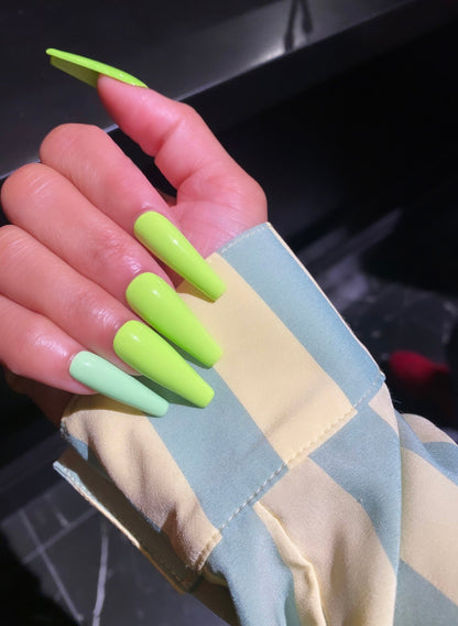 Shades of Summer '23: In the Limelight | Shades of Green - Premium Press-On Nails from ShadedbyShanell - Just $25! Shop now at ShadedbyShanell