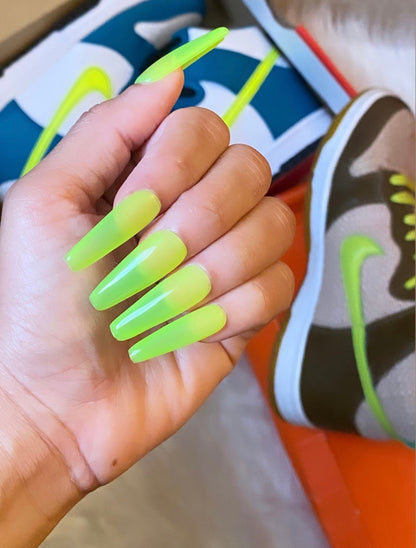 Shades of Summer '23: Jelly Nells | Making $$$, Green - Premium Press-On Nails from ShadedbyShanell - Just $29! Shop now at ShadedbyShanell