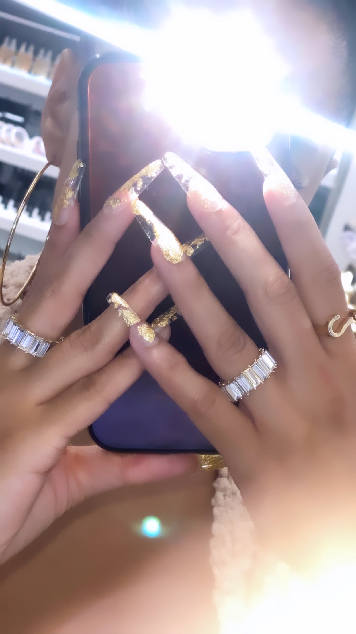 RESTOCKED: Shaded in the Snow '21: Clear & Gold | Summer ‘22 (Final) Restock - Premium Press-On Nails from SBS - Just $39! Shop now at ShadedbyShanell