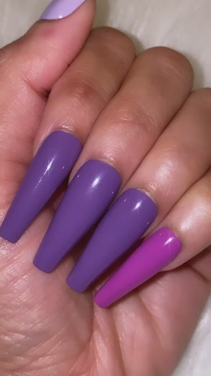 Spring into the Shade: Taste the Rainbow | Shades of Purple | 20 NAILS PRESS-ON SET