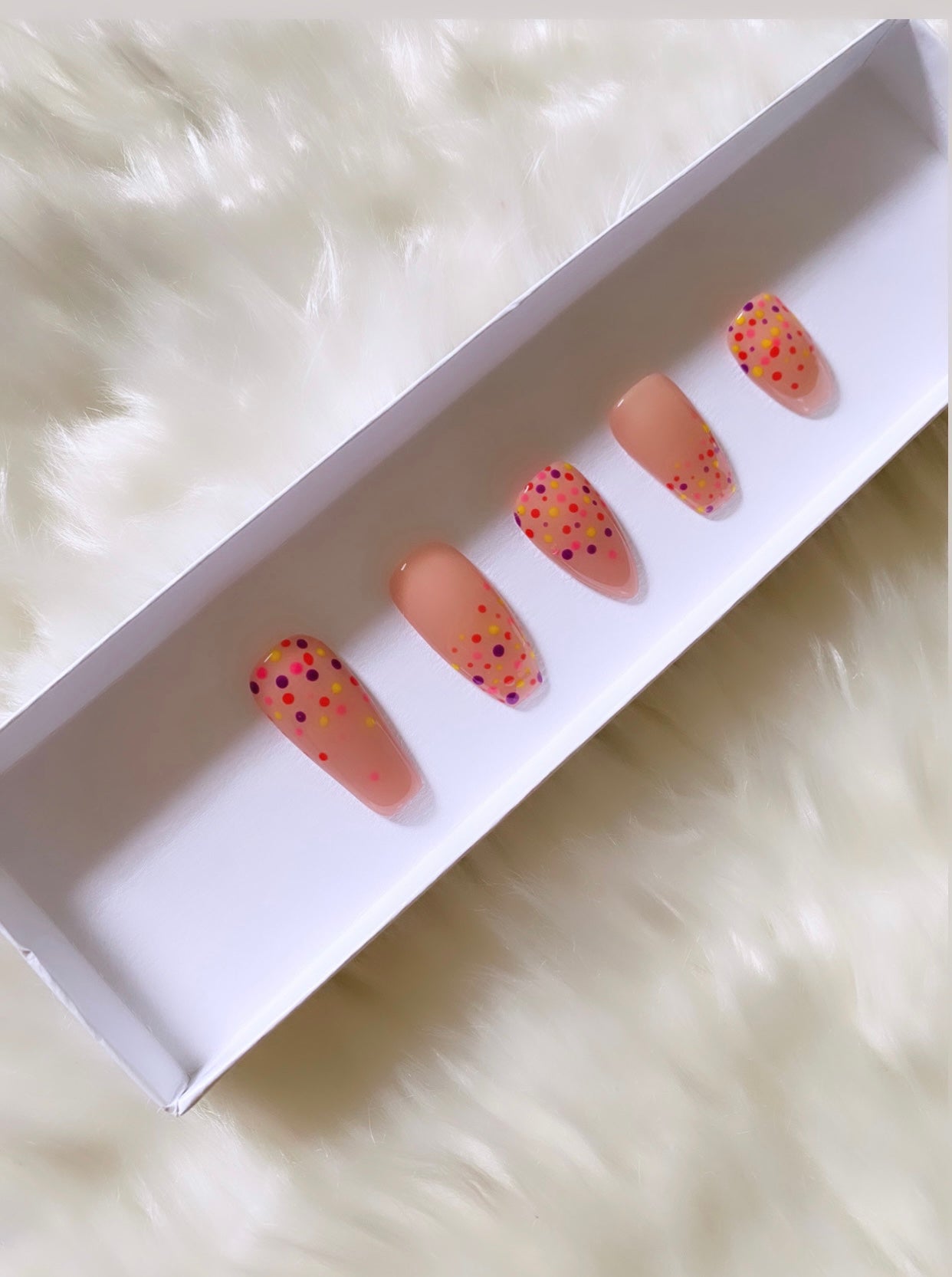 Dippin’ Dots: Cherries On Top - Premium Press-On Nails from ShadedbyShanell - Just $69! Shop now at ShadedbyShanell