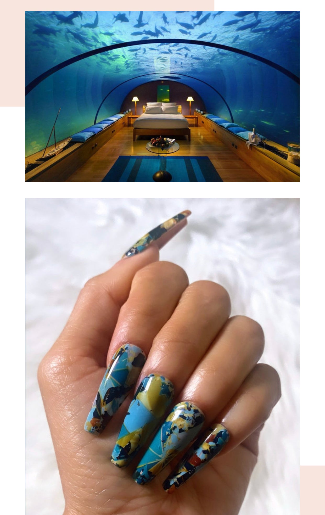 Under the Sea - Maldives Edition - Premium Press-On Nails from ShadedbyShanell - Just $60! Shop now at ShadedbyShanell