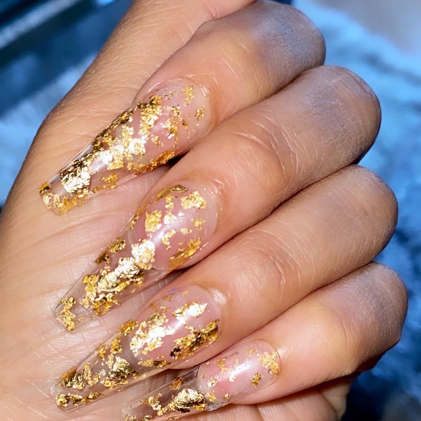 RESTOCKED: Shaded in the Snow '21: Clear & Gold | Summer ‘22 (Final) Restock - Premium Press-On Nails from SBS - Just $39! Shop now at ShadedbyShanell